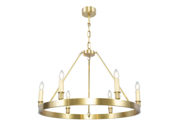 LOS ANGELES PENDANT 70 - Brass chandelier by Patinas Lighting - view 2